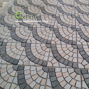 Pavés sur pavés maillés en forme d'éventail pour allée/entrée de <span class=keywords><strong>maison</strong></span>/patio/allées/cour/conception de jardin - Product Image 5