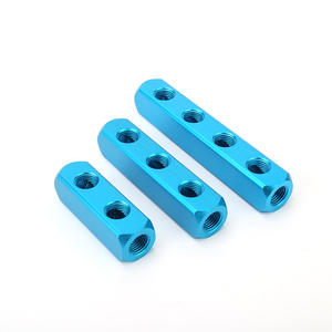 ฐานบล็อกกระจายแก๊สแบบหลายท่อชนิด C ช่องระบายอากาศอะลูมิเนียมแบบตรงพร้อมข้อต่อตรง ชิ้นส่วนนิวเมติก - Product Image 3