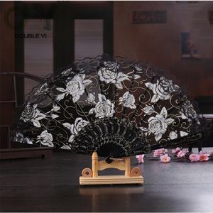 En gros personnalisé en plastique dame pliant dentelle rose paillettes <span class=keywords><strong>danse</strong></span> ventilateurs à main pour mariage - Product Image 4