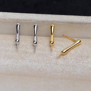 Base para Pendientes de Plata S925, Estilo Vintage, con Gancho, para Perlas, Diseño de Palacio, Moderno, 1217, Semi-Acabado, para Joyería - Product Image 1