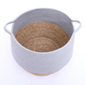 Panier de rangement pliable en corde et coton, nouveau, extra large, respectueux de l'environnement, boîte de rangement tissée, jouets à linge et articles divers, pièces - Product Image 3