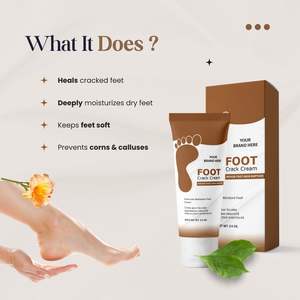 Nouvelle crème pour les fissures des pieds, peau sèche, guérit les pieds fissurés, hydrate en profondeur, garde les pieds doux, prévient les cors, femmes, maison, tous types de peau - Product Image 2