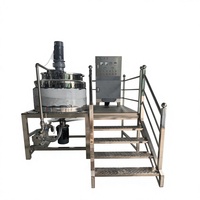 Cuve de mélange en acier inoxydable pour shampoing, savon liquide, avec agitateur, chauffage et pompe pour détergents en poudre et produits chimiques
