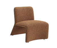 Fauteuil de détente minimaliste italien, canapé individuel moulé monobloc avec revêtement moelleux pour la décoration intérieure