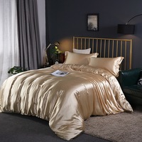 Parure de lit en soie confortable de fabrication artisanale, draps de luxe, ensemble de literie