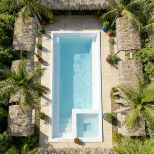 Piscine rectangulaire portable haut de gamme préfabriquée à faible entretien pour jardin - Product Image 4