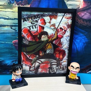 Tấn Công Trên Titan 3D Giống Hình Hột Đậu In Anime Poster Tùy Chỉnh 3D Giống Hình Hột Đậu Filp Hình Ảnh Tường Trang Trí Tranh 3D In Tranh - Product Image 1