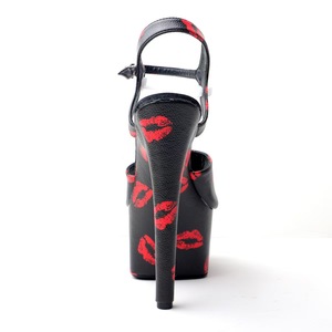 Chaussures de pole dance sexy à <span class=keywords><strong>talon</strong></span> <span class=keywords><strong>compensé</strong></span> en cuir verni de <span class=keywords><strong>20</strong></span> <span class=keywords><strong>cm</strong></span> (8 pouces) à bout ouvert et bride en T, idéales pour l'été et les soirées en boîte de nuit - Product Image 3