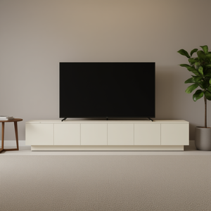 Mueble de TV Moderno y Minimalista con 5 Compartimentos de Almacenamiento, Mueble de Salón con Diseño de Puerta de Losa - Product Image 2