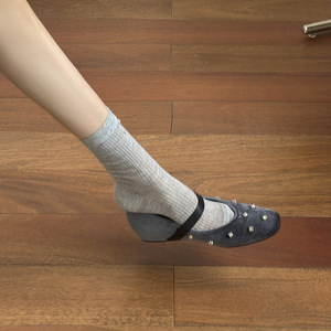 Nuevas Bailarinas Francesas 2026 con Punta Cuadrada y Pedrería, Diseño Plano con una Sola Tira y Cuña Oculta, Zapatos Planos Elegantes para Mujer - Product Image 4