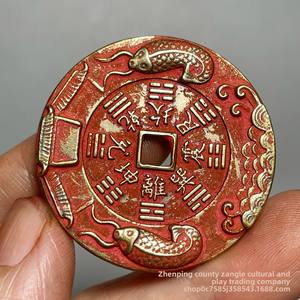 Традиционный китайский культурный бронзовый амулет-монета — гравированный талисман-подвеска с духовными надписями, украшение для дома на удачу - Product Image 3