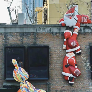 Set <span class=keywords><strong>di</strong></span> Sculture in Fibra <span class=keywords><strong>di</strong></span> Vetro <span class=keywords><strong>di</strong></span> Babbo Natale e Pupazzo <span class=keywords><strong>di</strong></span> Neve, Statue Natalizie per Giardino Esterno, Festa e Foto - Product Image 1