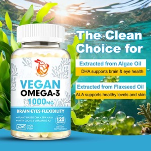 Gélules végétaliennes Oméga-3 à prix de gros avec DHA, Vitamine D3 et K2 – Complément pour des niveaux sains de DHA, de Vitamine D3 et de Vitamine K2, favorisant la santé de la peau, des articulations et de la vision - Product Image 3