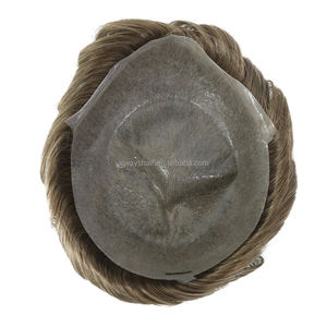 Sistema Capilar Masculino Superfino <span class=keywords><strong>de</strong></span> 0.05-0.06 MM, con Lazo en V <span class=keywords><strong>de</strong></span> 1/8\", Línea <span class=keywords><strong>de</strong></span> Cabello Natural, Color Beige Oscuro, Cabello Indio - Product Image 6