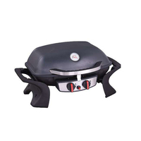 Barbecue à gaz portable pliable avec brûleur S/S, revêtement poudré, allumage piézoélectrique, homologation CE ETL