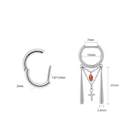 Ensemble de Piercings pour le Corps en Titane ASTM F136, Anneaux en D, Style Punk Gothique, Bijoux Alternatifs pour Halloween