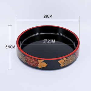 Plato Japonés de Hielo Seco para <span class=keywords><strong>Sushi</strong></span>, Vajilla Redonda, Laca para <span class=keywords><strong>Sushi</strong></span> Oke, Plato de Plástico ABS para Sashimi, Bandeja para Servir - Product Image 6