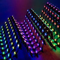 Affichage vidéo programmable flexible et transparent du rideau LED en maille de P70 LED pour le bâtiment de façade d'étape