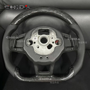 Adecuado para Volkswagen <span class=keywords><strong>Golf</strong></span> 7,5 7 MK7.5 MK7 GTI <span class=keywords><strong>R</strong></span> GTD GTE Polo GTI Todos los modelos de serie Volante de fibra de carbono LED personalizado - Product Image 6