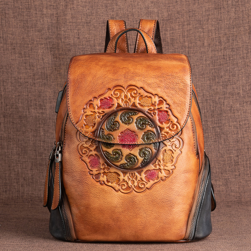 Marrant Genuine Leather Vintage Girls Backpack