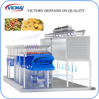 Automatische hogeproductieve vriesmachine voor groenten en fruit, met lage temperatuur en fluidisatie, voor snelle in-vries van erwten en aardbeien