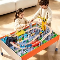 Table d'activités en bois pour enfants, jeu d'échecs et de Ludo, double face, bureau multi-jeux pour enfants, mobilier éducatif