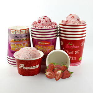 Gobelet en papier jetable à paroi simple de 473 ml avec couvercle pour crème glacée, lait, yaourt, nouilles, sucre, sushi, biscuits, hamburgers, emballage alimentaire - Product Image 4