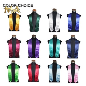 Étole de graduation simple personnalisée OEM pour ceinture d'adultes unisexe 60 "/72" longue étole de graduation 16 couleurs pour la cérémonie - Product Image 6