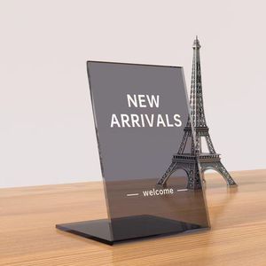 Tablero de exhibición de acrílico respetuoso con el medio ambiente moderno colorido personalizado menú/precio pantalla Asiento soporte de tarjeta - Product Image 5