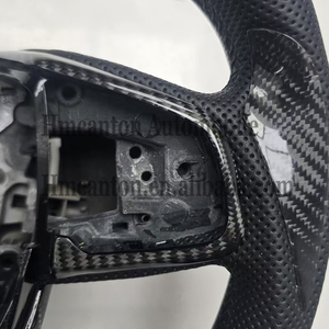 Volante Deportivo de Fibra de Carbono y Cuero Perforado con LED para Honda CRV, Venta al Por Mayor - Product Image 5