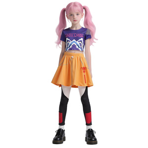 Disfraz de Cosplay de Cazadora de Brujas K-Pop, Conjunto Lumi Mira Zoe para Niños, Top, Falda y Pantalones, Juego de Rol de Anime, Verano 2025 - Product Image 3