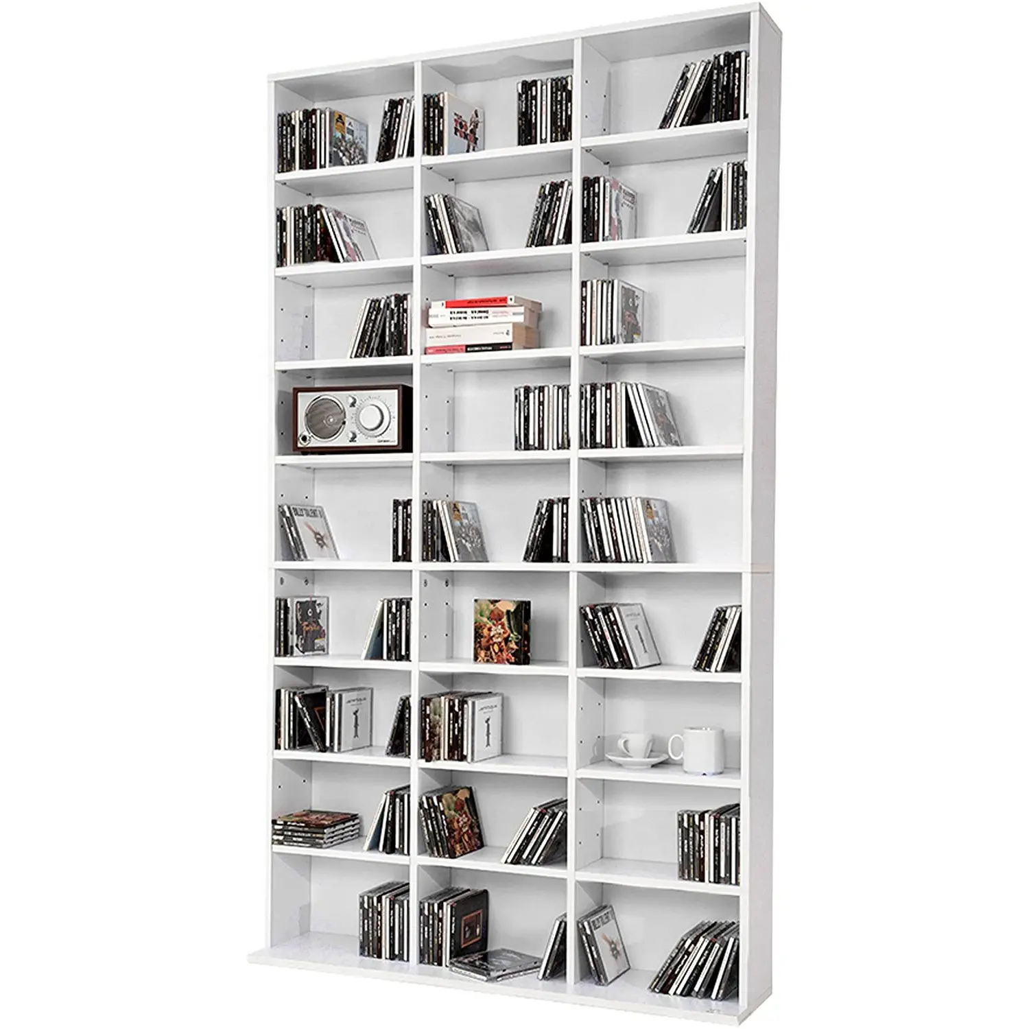 Hout Verstelbare Boekenplank Kast Cd Rack Media Opslag Dvd Toren Plank Display Kubus