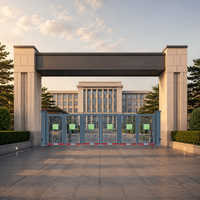 Puerta Plegable Eléctrica de Aluminio Personalizada para Exteriores, Puerta de Seguridad para Villas, Hoteles, Jardines y Apartamentos