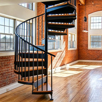 Escalier en colimaçon extérieur en acier inoxydable, design de haute qualité, escalier en colimaçon sur mesure pour villa, salon, durable