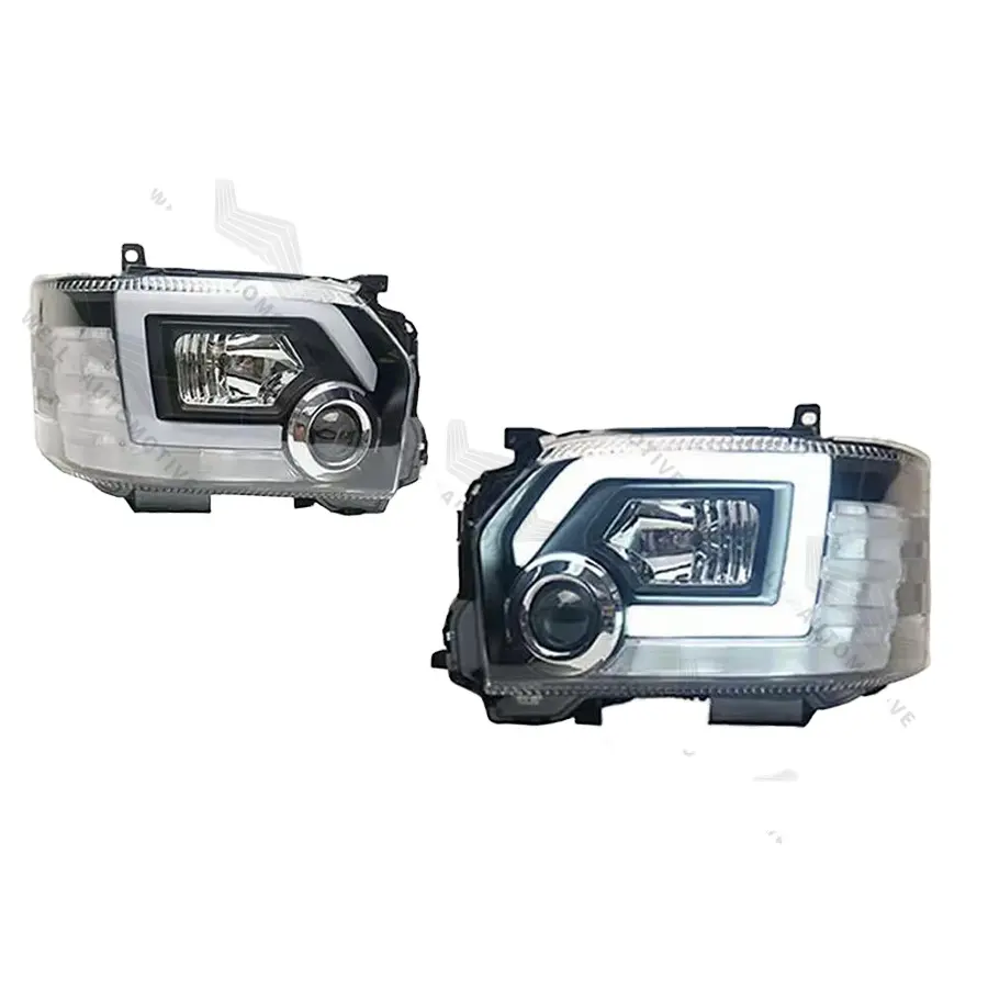 Faros delanteros de coche de alta resistencia, actualización modificada, luz de circulación diurna, luces de giro LED para hiace 05-18