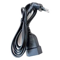 Europea prise mâle à 90 degrés vers prise femelle câble d'extension d'alimentation pour ordinateur PC PDU 0.3m/0.6m/1.8m EU cordon coudé à 2 broches