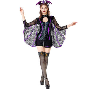 S-<span class=keywords><strong>L</strong></span> Costume <span class=keywords><strong>da</strong></span> pipistrello <span class=keywords><strong>ragno</strong></span> strega Cosplay Costume di Halloween gioco di ruolo uniforme del male - Product Image 4