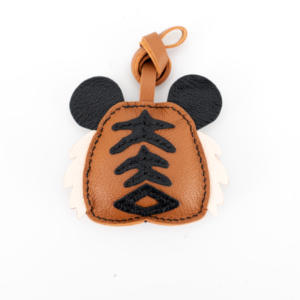 Llavero de Cuero con Cabeza de Tigre a Rayas con Detalle 3D - Product Image 5