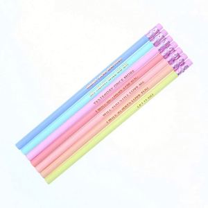 Promotional School Hexagonal Pencil With Eraser 7.5" HB Lead Wooden Body Customizable Print <b>Cheap</b> Set - Product Image 4