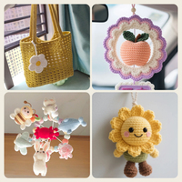 Vente chaude Crochet Jouets À La Main Tricoté En Peluche En Peluche Fil Crochet Animaux Jouets Crochet Kit pour Débutants