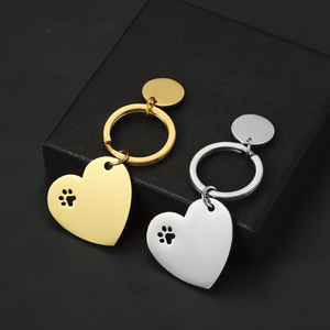 Offre Spéciale acier inoxydable en forme de coeur Couple plaqué or métal artisanat hôtel Sublimation blanc métal bijoux pendentif à breloques - Product Image 2