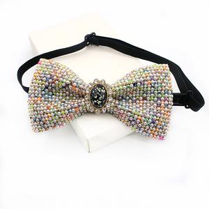 Erkekler için Rhinestone Bow kravatlar ayarlanabilir uzunluk ile önceden bağlı pullu Bowties erkekler, Jewel ilmek düğün balo smokin aksesuarları - Product Image 5