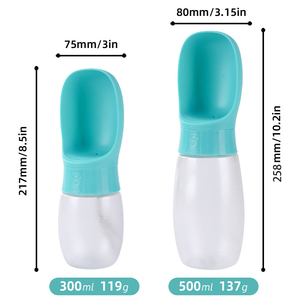 <span class=keywords><strong>Bottiglia</strong></span> d'Acqua Portatile per Cani e Gatti, Ecologica, Impermeabile, in Plastica per Alimenti, 500ml, con Dispenser e Ciotola per Esterni - Product Image 2