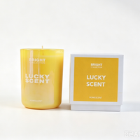 Bougie parfumée en verre coloré sur mesure en gros, bougies aromatiques en cire de soja naturelle de haute qualité, décoration d'intérieur et cadeaux haut de gamme