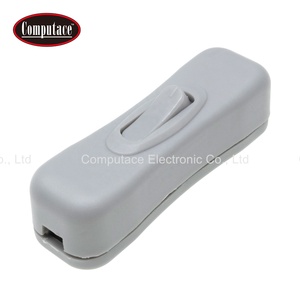 SOCARO Gray In-Line On/Off <b>Switch</b> 2A 250V/AC Cord Line Rocker <b>Switch</b> for <b>Lamps</b> and Power Cords - Product Image 1