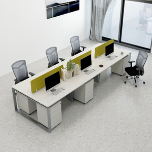 Custom Steel Leg Structure Open Mudular 4-Person 6-Person Face-To-Face <strong>Linear</strong> <strong>Workstation</strong> Desk Office Furniture <strong>Workstations</strong> - Product Image 1