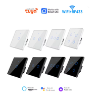 Interrupteur intelligent Tuya WIFI pour la maison, télécommande sans fil compatible avec Alexa et Google Home, interrupteurs muraux pour éclairage