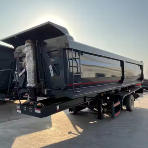 รถเทรลเลอร์รถกึ่งพ่วงรถบรรทุกกึ่งพ่วงท้ายระบบไฮดรอลิก Tri-Axle - Product Image 5