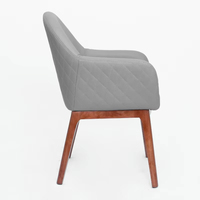 ZY-9032 nouvelle chaise de salle à manger moderne à cadre en métal et dos en cuir contreplaqué, adaptée aux cafés, aux études et aux bibliothèques