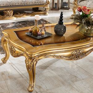 अनुकूलित लक्जरी यूरोपीय ठोस लकड़ी सोने के सोफे सेट हाथ से नक्काशीदार फर्नीचर घर के लिए शाही फ्रेंच थीम - Product Image 2